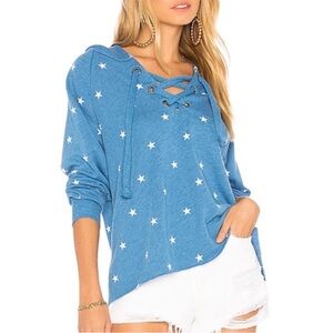 WILDFOX Football Star Hutton Hooded Sweatshirt Pullover